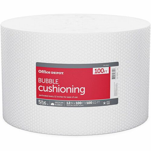 Office Depot Large Bubble Packing Material, 12in x 100ft - Bubble Rolls ...