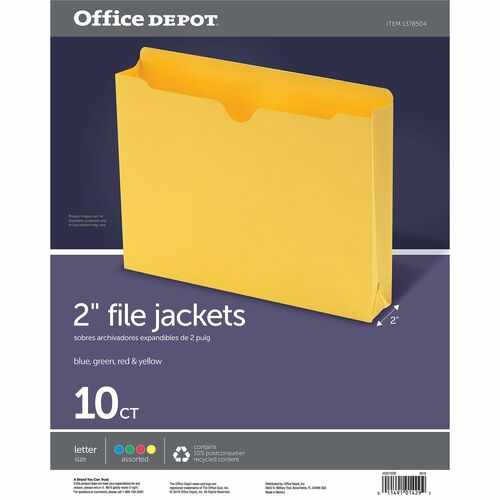 Office Depot® Brand Color File Jackets, 2