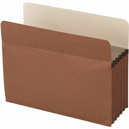 Office Depot® Brand Standard File Pocket, 5-1/4" Expansion, Letter Size, Brown, Pack Of 5 - 8 1/2" x 11" - Capacity5 1/4" Expansion - 1 Pocket(s) - Top Tab Location - Full Length Tab Position - Card Stock - Brown - 10% Recycled - 5 Pack