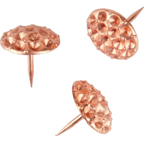 Office Depot Metal Push Pins, 5/8inH x 1/2inW x 1/2inD, Rose Gold, Pack Of 20 Push Pins - 0.63" Shank - 0.50" Head - for Office, Photo, Pictures, Corkboard, Paperwork - Round Head - 20 / Pack - Rose Gold - Metal