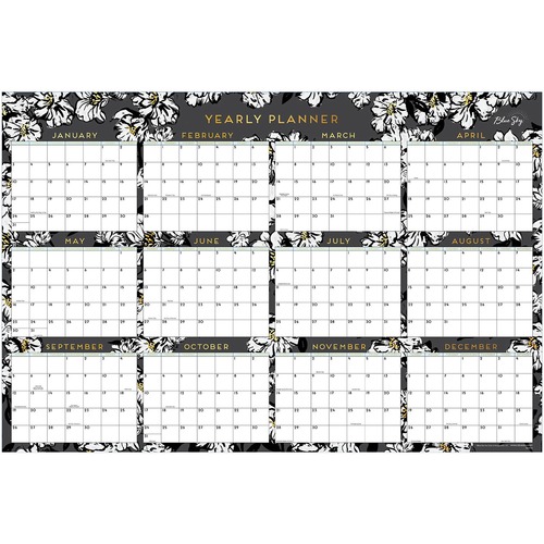 Blue Sky Baccara Dark Laminated Wall Calendar Wall Calendars Blue