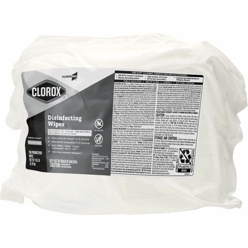 CloroxPro™ Disinfecting Wipes - Wipe - Fresh Scent - 7" Width x 7" Length - 700 / Pack - 1 Each - White