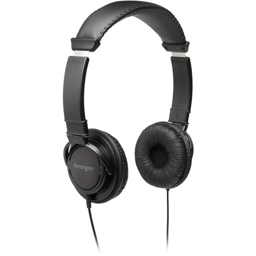 Kensington USB Hi-Fi Headphones - Stereo - USB Type A - Wired - Over-the-head - Binaural - Circumaural - 6 ft Cable - Black - 1 Each