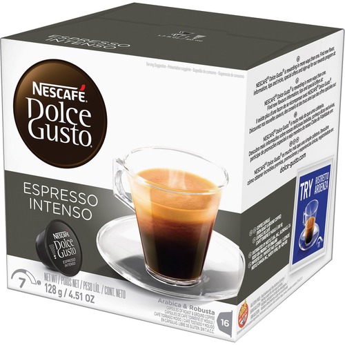 Nescafe Dolce Gusto Espresso Intenso Coffee Pods Pod - Compatible with Majesto Automatic Coffee Machine - Caffeinated - Espresso, Intenso, Arabica, Ro