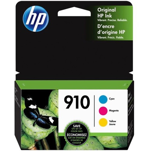 HP 910 Original Ink Cartridge - Cyan, Magenta, Yellow - Inkjet - Standard Yield - 315 Pages - 1 Each - Ink Cartridges & Printheads - HEW3YN97AN140