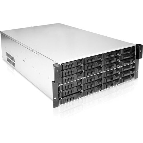 iStarUSA E4M24HD Server Case - Rack-mountable - Aluminum, Hot Dip Galvanized Steel, Cold-rolled Steel (CRS) - 4U - 26 x Bay - 3 x 4.72" x Fan(s) Installed - 0 - EATX, ATX, Micro ATX Motherboard Supported - 3 x Fan(s) Supported - 24 x External 3.5" Bay - 2