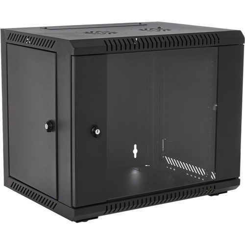 V7 9U Rack Wall Mount Glass Door Enclosure - 9U Rack Wall Mount Glass Door Enclosure