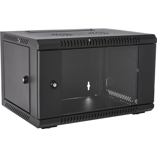 V7 6U Rack Wall Mount Glass Door Enclosure - 6U Rack Wall Mount Glass Door Enclosure