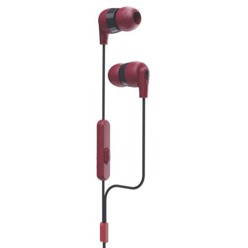 Skullcandy Ink'd+ Earbuds with Microphone - Stereo - Mini-phone (3.5mm) - Wired - 16 Ohm - 20 Hz - 20 kHz - Earbud - Binaural - In-ear - 4.27 ft Cable - Black, Red, Moab