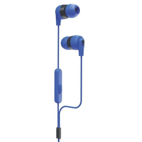 Skullcandy Ink'd+ Earbuds with Microphone - Stereo - Mini-phone (3.5mm) - Wired - 16 Ohm - 20 Hz - 20 kHz - Earbud - Binaural - In-ear - Cobalt Blue