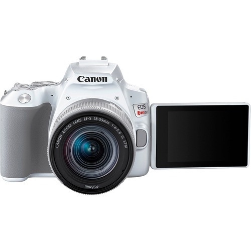 Canon EOS Rebel SL3 24.1 Megapixel Digital SLR Camera with Lens - 0.71" - 2.17" - White - CMOS Sensor - Autofocus - 3" Touchscreen LCD - SLR Viewfinder - 3.1x Optical Zoom - 6000 x 4000 Image - 3840 x 2160 Video - 4K Recording - HD Movie Mode - Wireless L