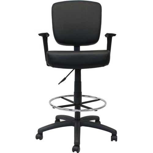 Boss Oversized Drafting Stool with Foot Rest Black - Black Seat Color - Vinyl Seat Material - Black Back Color - Vinyl Back Material - Black Frame Color - Armrest - 1 Each