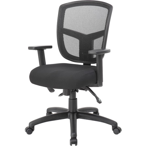 Boss Contract Mesh Task Chair - Black Seat Color - Foam Seat Material - Black Back Color - Black Frame Color - 5-star Base - Armrest - 1 Each