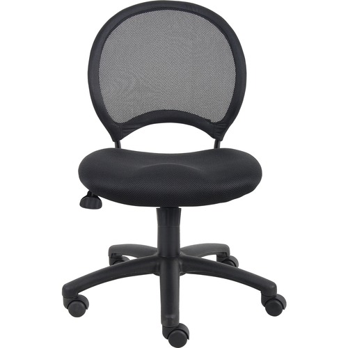 Boss Mesh Chair - Black Seat Color - Mesh Fabric Seat Material - Black Back Color - Black Frame Color - Metal, Nylon Frame Material - 5-star Base - 1 Each