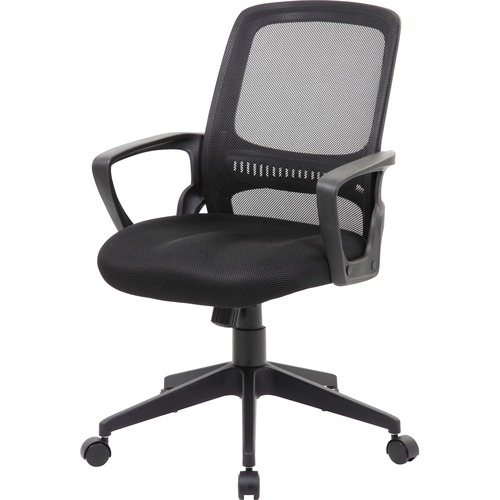 Boss Mesh Task Chair, Black - Black Seat Color - Black Back Color - Black Frame Color - 5-star Base - 1 Each