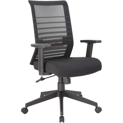 Boss Mesh Task Chair - Black Seat - Black Mesh Back - Black Frame - 5-star Base - 19" Seat Width x 19" Seat Depth - 26.5" Width x 25.5" Depth x 42" He