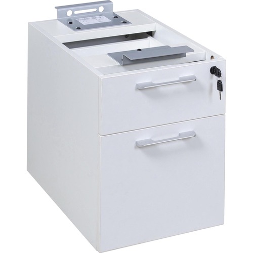 Boss Simple System Hanging Pedestal-3/4 Box/File , White - 15.5" x 22.8" x 19" - Box Drawer(s), File Drawer(s) - Material: Wood - Finish: White