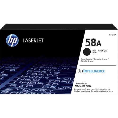 HP 58A (CF258A) Toner Cartridge - Black - Laser - Standard Yield - 3000 Pages - 1 Each
