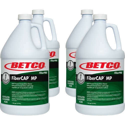 Betco FiberCAP MP Cleaner - 128 fl oz (4 quart) - 4 / Carton - Quick Drying, Non-flammable - Clear