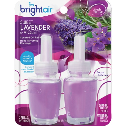 Bright Air Sweet Lavender/Violet Oil Warmer Refill - Oil - Lavender, Violet - 45 Day - 12 / Carton - Paraben-free, Phthalate-free, BHT Free, Long Last