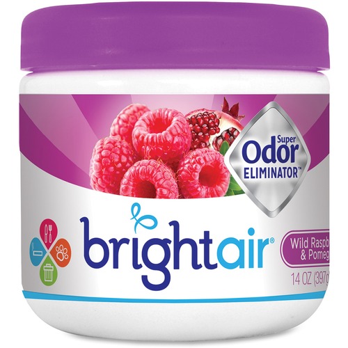 Bright Air Wild Raspberry Super Odor Eliminator - 14 fl oz (0.4 quart) - Wild Raspberry, Pomegranate - 60 Day - 6 / Carton - Odor Neutralizer