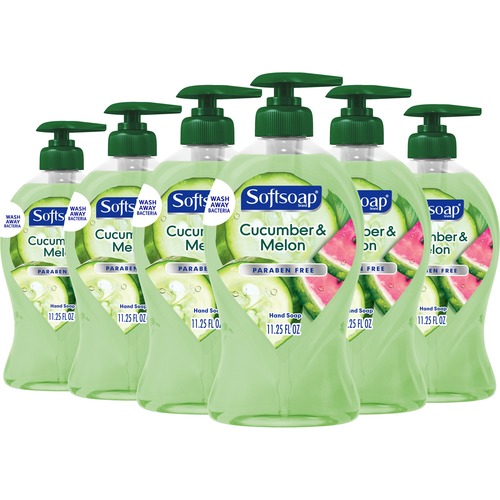 Softsoap Cucumber Hand Soap - Crisp Cucumber & Melon Scent - 7.5 fl oz (221.8 mL) - Pump Bottle Dispenser - Dirt Remover, Bacteria Remover - Hand - Gr