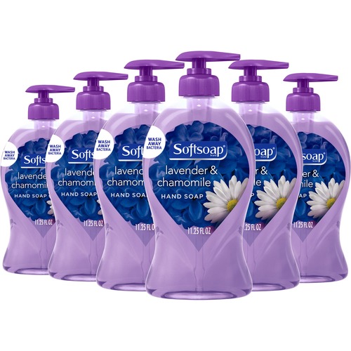 Softsoap Lavender Hand Soap - Lavender & Chamomile Scent - 11.3 fl oz (332.7 mL) - Pump Bottle Dispenser - Hand, Skin - Purple - 6 / Carton