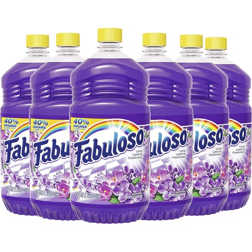 Fabuloso All Purpose Cleaner - 56 fl. oz. Bottle - Liquid - 56 fl oz (1.8 quart) - Lavender Scent - 6 / Carton - Purple