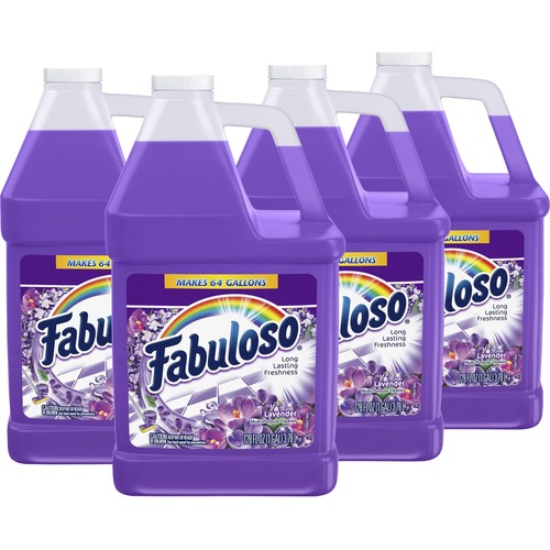 Fabuloso Multi-Use Cleaner - Liquid - 128 fl oz (4 quart) - Lavender Scent - 4 / Carton - Purple