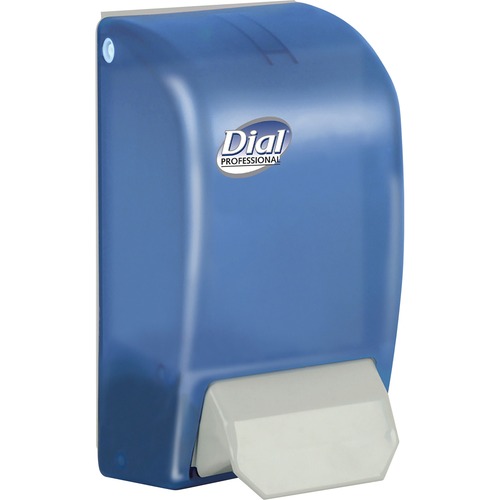 Dial Foam Soap Dispenser - Manual - 1.06 quart Capacity - Long Lasting - Blue, Translucent - 6 / Carton