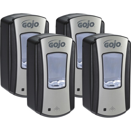 Gojo® LTX-12 Touch-free Foam Soap Dispenser - Automatic - 1.27 quart Capacity - Site Window, Refillable, Touch-free, Lockable, Skylight - Chrome, 