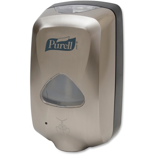 PURELL® TFX Touch-Free Sanitizer Dispenser - Automatic - 1.27 quart Capacity - Site Window, Refillable, Touch-free, Skylight - Nickel - 12 / Carto