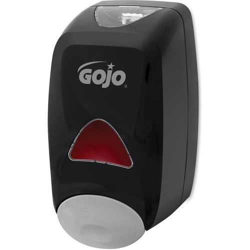 Gojo® FMX-12 Push-style Foam Soap Dispenser - Manual - 1.32 quart Capacity - Compact, Site Window, Key Lock - Black - 6 / Carton