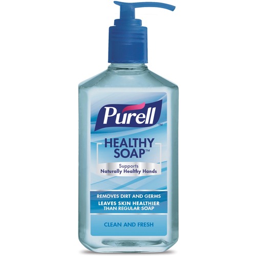 PURELL® Scented Healthy Soap - Fresh Clean Scent - 12 fl oz (354.9 mL) - Pump Bottle Dispenser - Dirt Remover, Kill Germs - Hand - Bio-based - 12 