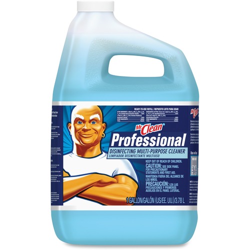 Mr. Clean Professional Disinfecting Multi-Purpose Cleaner - Ready-To-Use Liquid - 128 fl oz (4 quart) - 4 / Carton - Translucent Blue