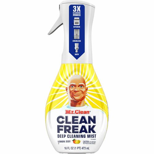 Mr. Clean Deep Cleaning Mist - 16 fl oz (0.5 quart) - Lemon Zest Scent - 6 / Carton - Easy to Use, Disinfectant, Deodorize, Phosphate-free - Multi