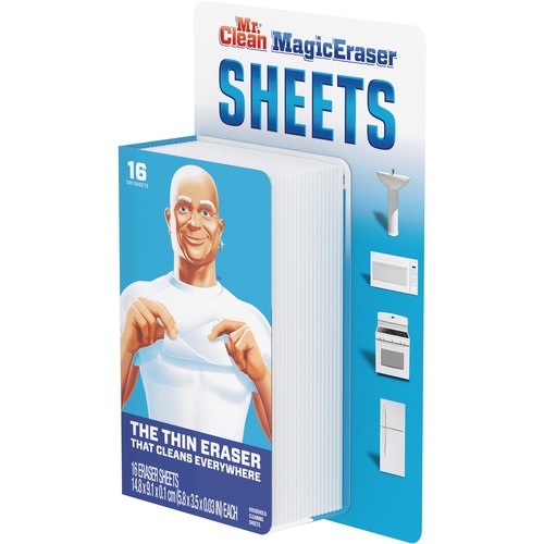 Mr. Clean Magic Eraser Sheets - Sheet - 5.80" Width x 3.50" Length - 128 / Carton - White