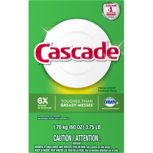 Cascade Dishwasher Soap Powder - Powder - 60 oz (3.75 lb) - 6 / Carton - White