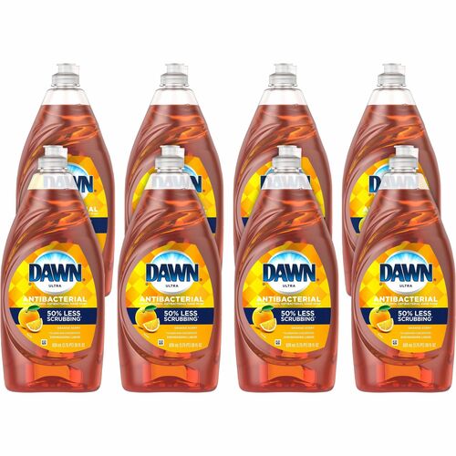 Downy Ultra Orange Dish Liquid - Liquid - 28 fl oz (0.9 quart) - Citrus Scent - 8 / Carton - Orange