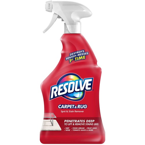 Resolve Stain Remover Cleaner - For Carpet - 22 fl oz (0.7 quart) - Fresh Scent - 12 / Carton - Odor Neutralizer - Light Yellow