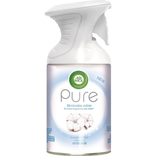Air Wick Pure Freshener Spray - Aerosol - 5.5 fl oz (0.2 quart) - Sunset Cotton - 6 / Carton - Odor Neutralizer, Residue-free, Long Lasting