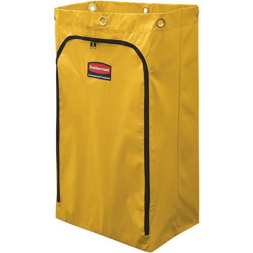 Rubbermaid Commercial 6173 Cleaning Cart 24-Gallon Replacement Bags - 24 gal Capacity - 6.50" Width x 9.10" Length - Zipper Closure - Yellow - Vinyl - 4/Carton - Janitorial Cart