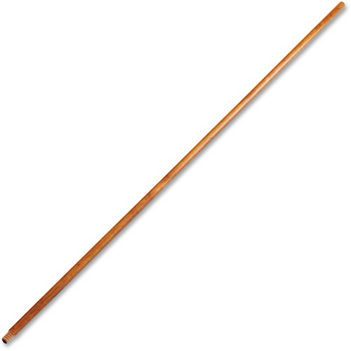 Rubbermaid Commercial Lacquered Wood Broom Handle - 60" Length - 1.30" Diameter - Natural - Lacquered Wood - 12 / Carton