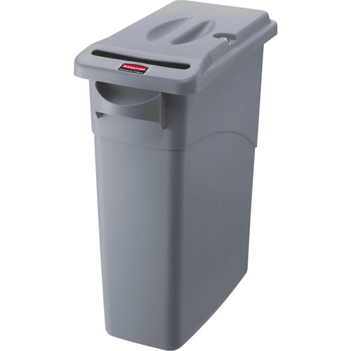 Rubbermaid Commercial 16-gal Document Container Combo - 15.88 gal - Lid Lock Closure - Gray - For Document - 4 / Carton