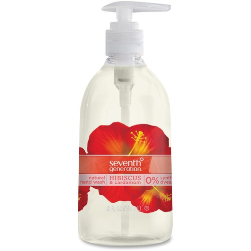 Seventh Generation Hand Wash - Hibiscus & Cardamom Scent - 12 fl oz (354.9 mL) - Pump Bottle Dispenser - Hand - Dye-free, Synthetic Fragrance Free, Tr