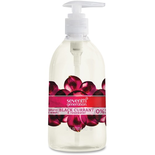 Seventh Generation Hand Wash - Black Currant & Rosewater Scent - 12 fl oz (354.9 mL) - Pump Bottle Dispenser - Hand - Dye-free, Synthetic Fragrance Fr
