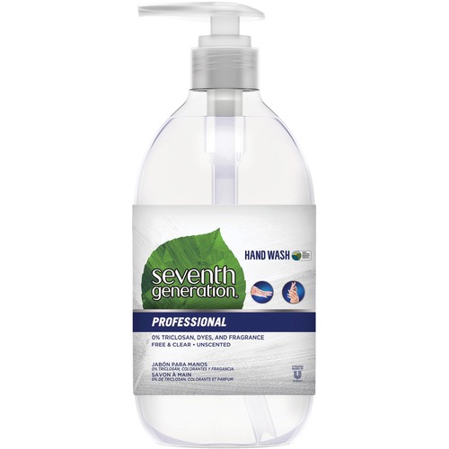 Seventh Generation Professional Hand Wash - 12 fl oz (354.9 mL) - Pump Bottle Dispenser - Hand - Clear - Fragrance-free, Triclosan-free, Dye-free - 1 