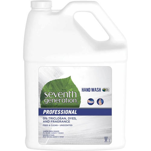 Seventh Generation Professional Hand Wash - 1 gal (3.8 L) - Bottle Dispenser - Hand - Clear - Carry Handle, Dye-free, Triclosan-free, Fragrance-free -