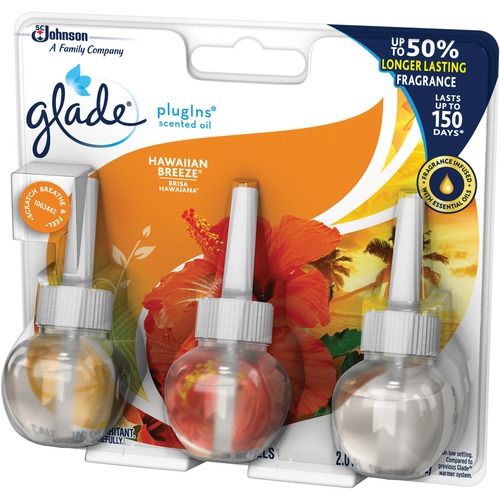 Glade PlugIns Scented Oil Variety Pack - Oil - Hawaiian Breeze - 15 / Carton