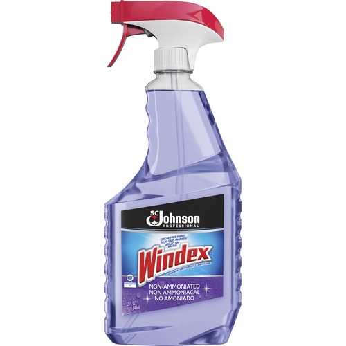 Windex® Non-Ammoniated Glass Cleaner - Capped with Trigger - Spray - 32 fl oz (1 quart) - 12 / Carton - Purple